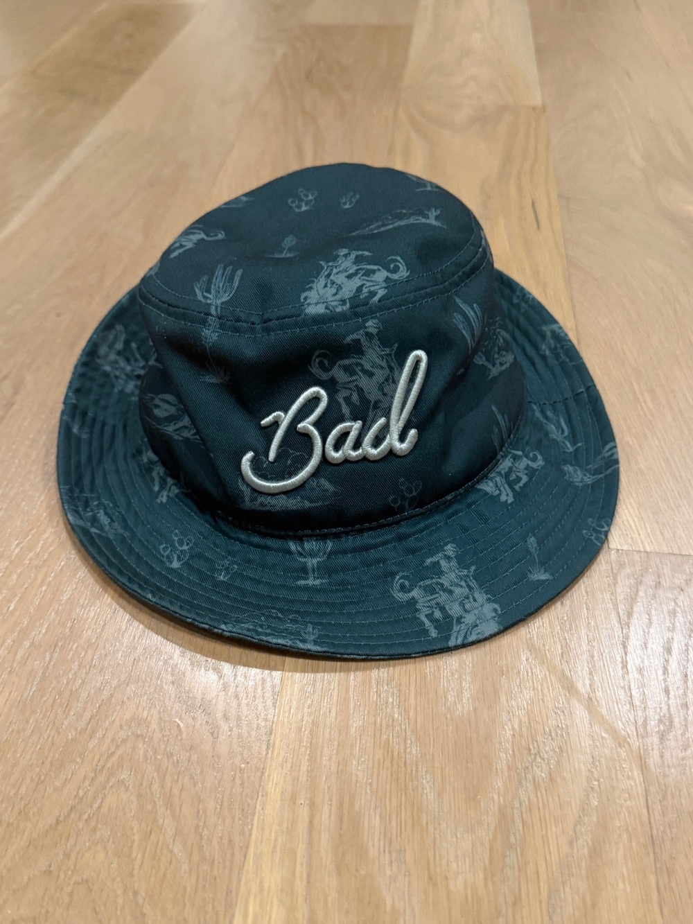 Bad Birdie Bucket Hat with Cream 'Bad' Script